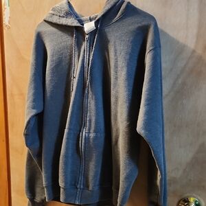 Hanes Men's Zip-Up Gray Sweater